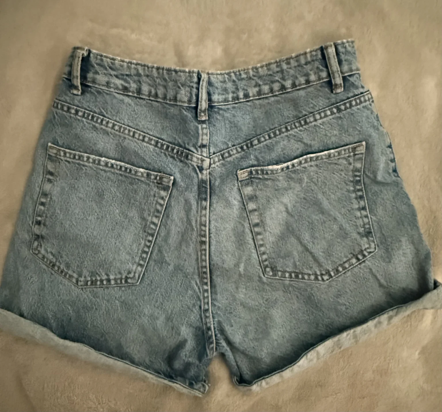 Image for Short bleu délavé Zara