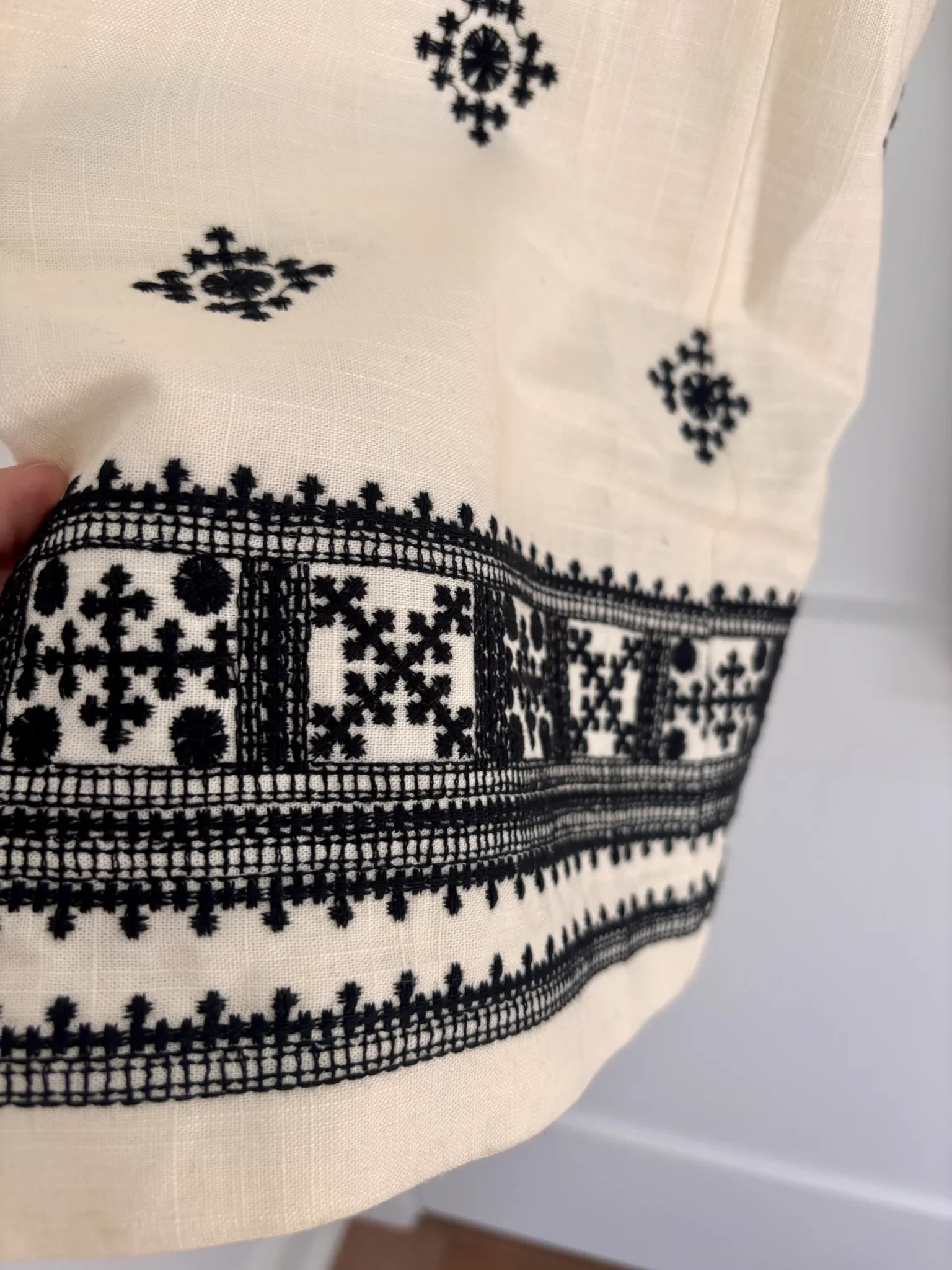 Image for Pantalon brodé jambes larges
