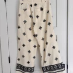 Thumbnail for Pantalon brodé jambes larges
