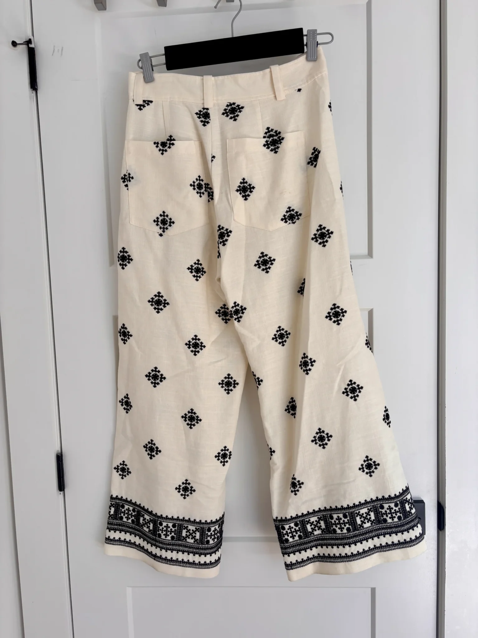 Image for Pantalon brodé jambes larges