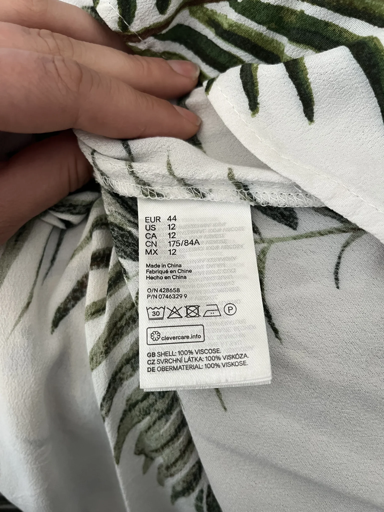 Image for Jupe mi-longue à motif fleuris H&M taille 12US