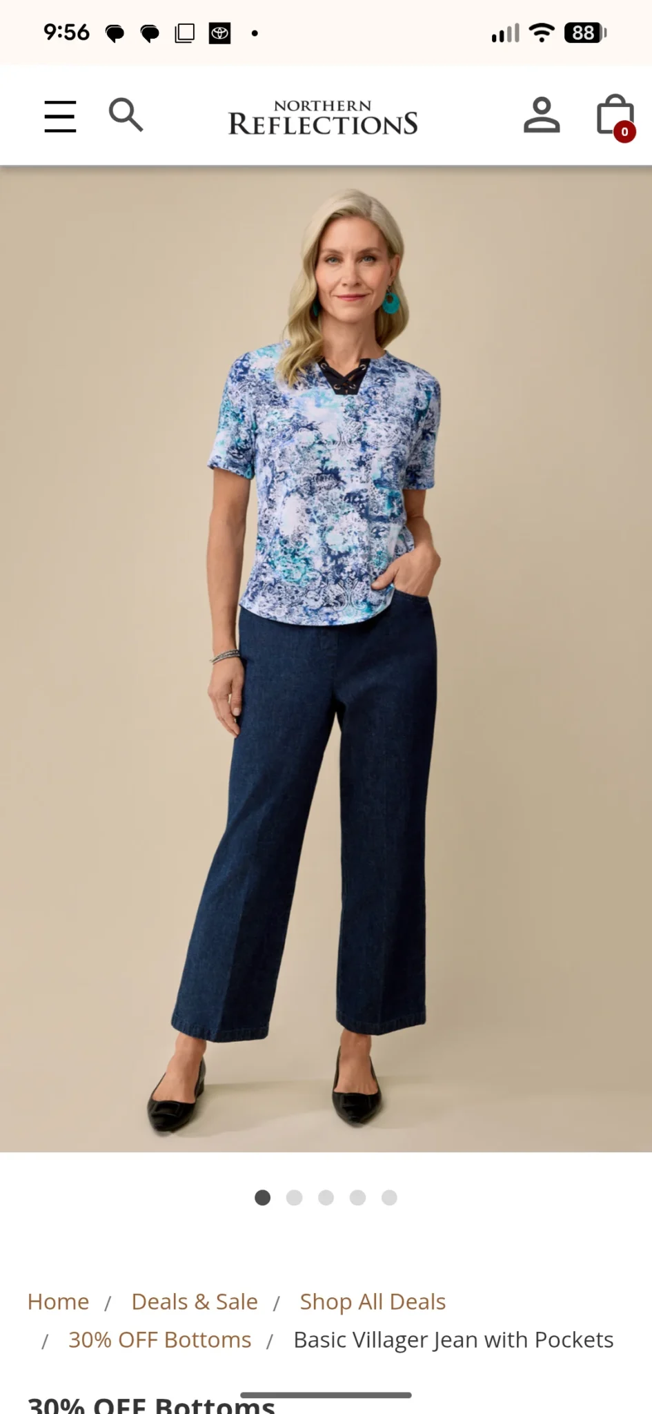 Image for Cotton pull-on denim