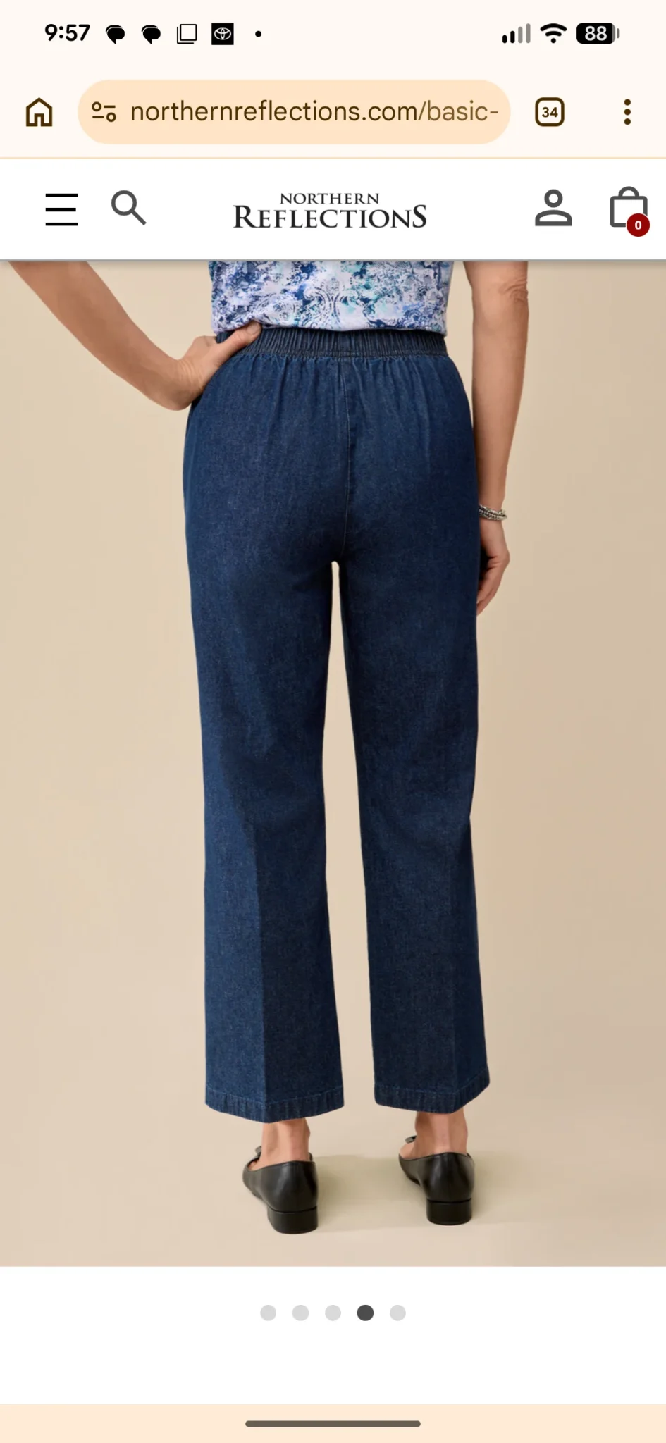 Image for Cotton pull-on denim