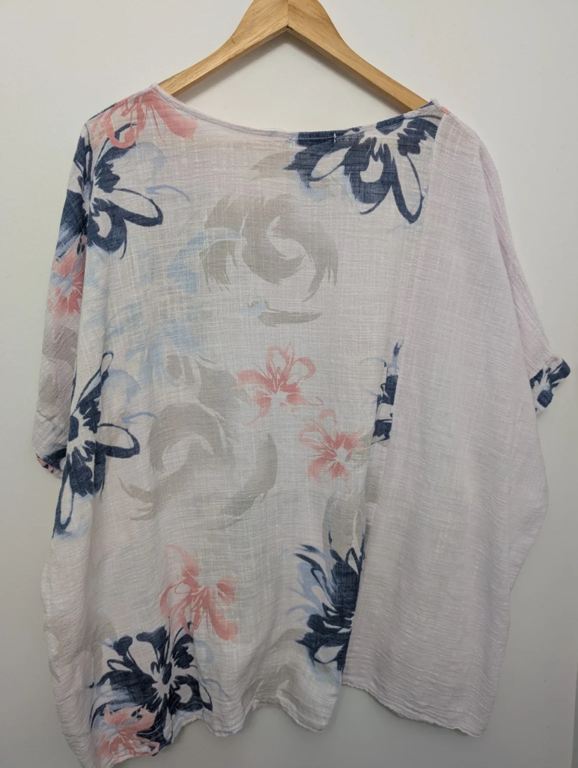 Image for Frocella – Tunique blanche fleurie 100% coton – Fabriquée en Italie