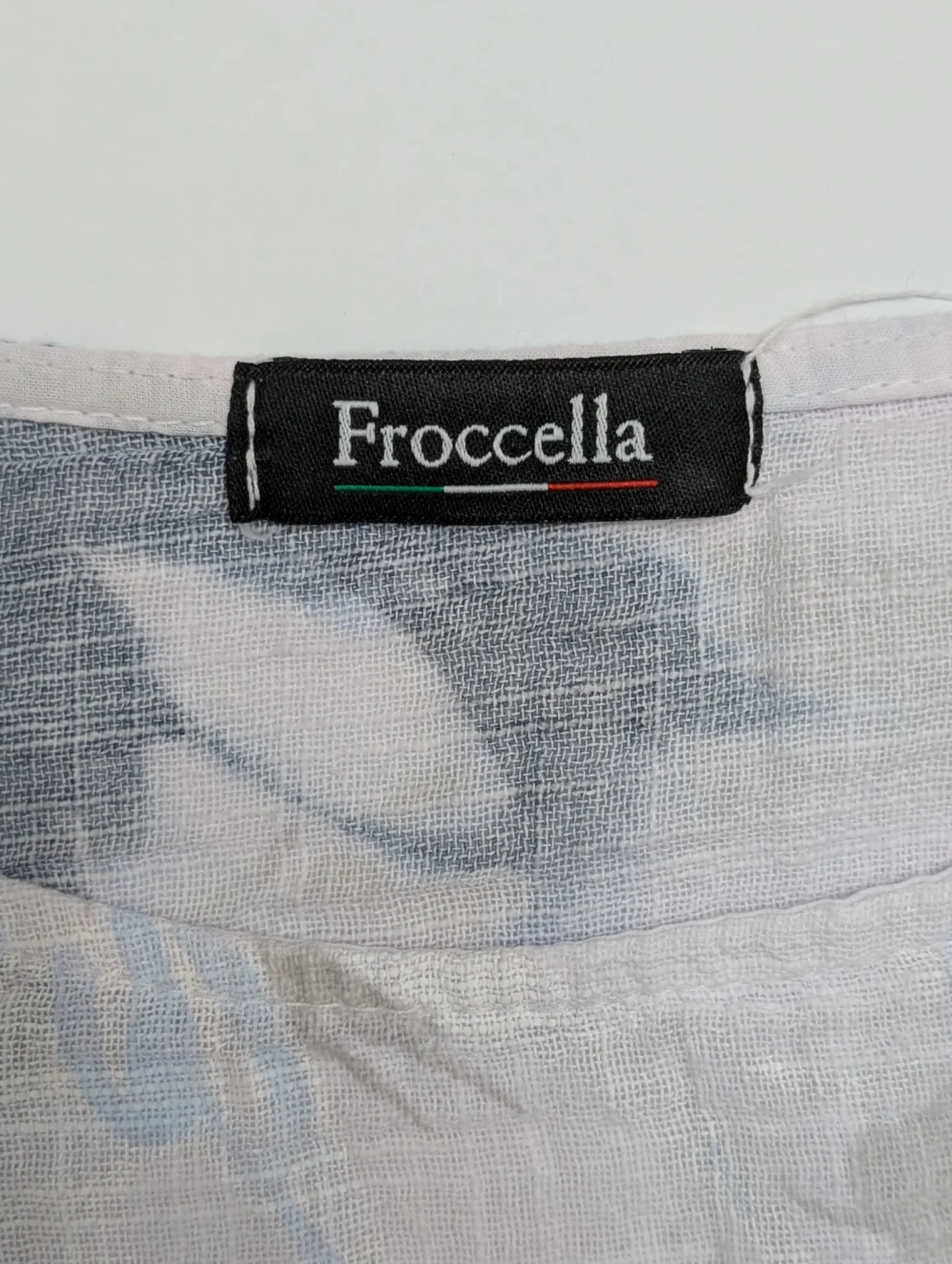 Image for Frocella – Tunique blanche fleurie 100% coton – Fabriquée en Italie