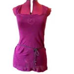 Thumbnail for KERSH - Tunique en Tricot Rose Fuchsia avec Ceinture Corde