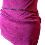 Thumbnail for KERSH - Tunique en Tricot Rose Fuchsia avec Ceinture Corde