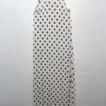 Thumbnail for Robe longue blanche à pois noirs
