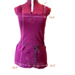 Thumbnail for KERSH - Tunique en Tricot Rose Fuchsia avec Ceinture Corde