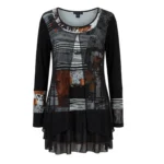 Featured thumbnail for MICHAEL TYLER - Tunique ou Robe Courte Multicouche Artistique - Large
