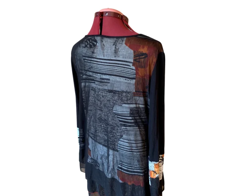 Image for MICHAEL TYLER - Tunique ou Robe Courte Multicouche Artistique - Large