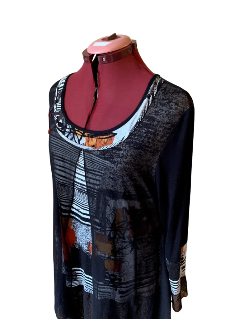 Image for MICHAEL TYLER - Tunique ou Robe Courte Multicouche Artistique - Large
