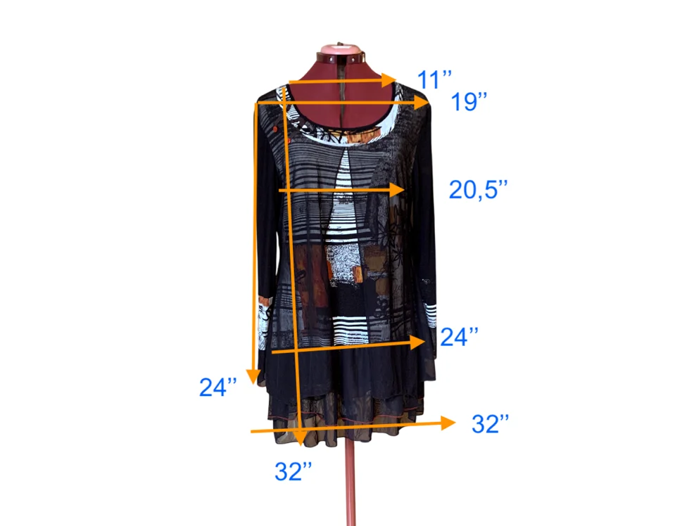 Image for MICHAEL TYLER - Tunique ou Robe Courte Multicouche Artistique - Large