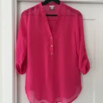 Featured thumbnail for Bright pink sheer blouse