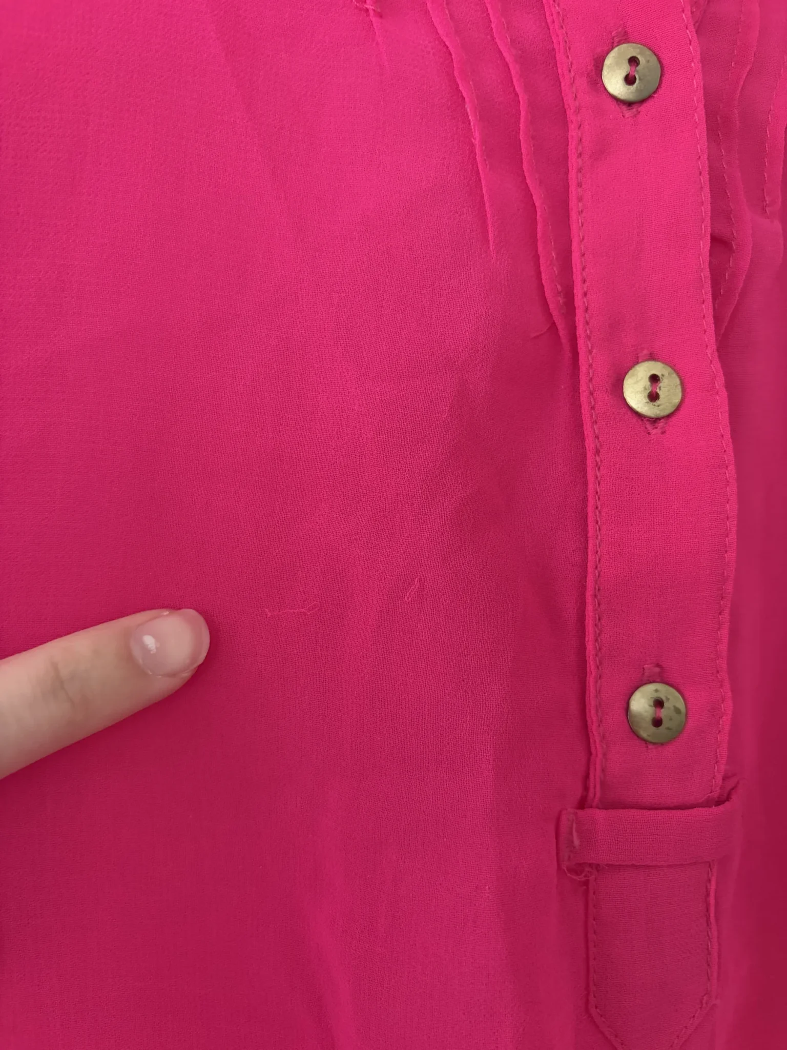 Image for Bright pink sheer blouse