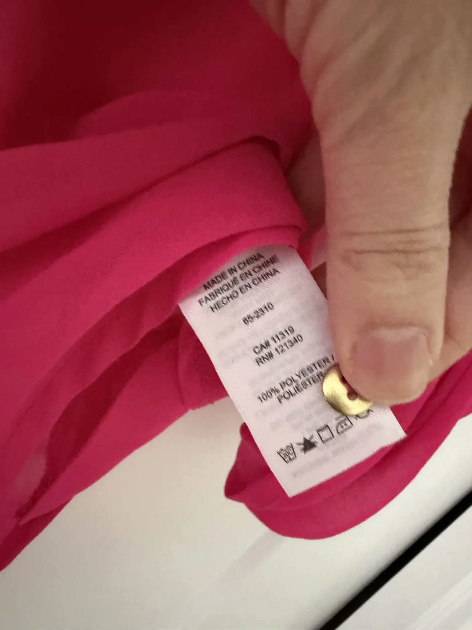 Image for Bright pink sheer blouse