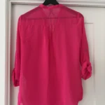 Thumbnail for Bright pink sheer blouse