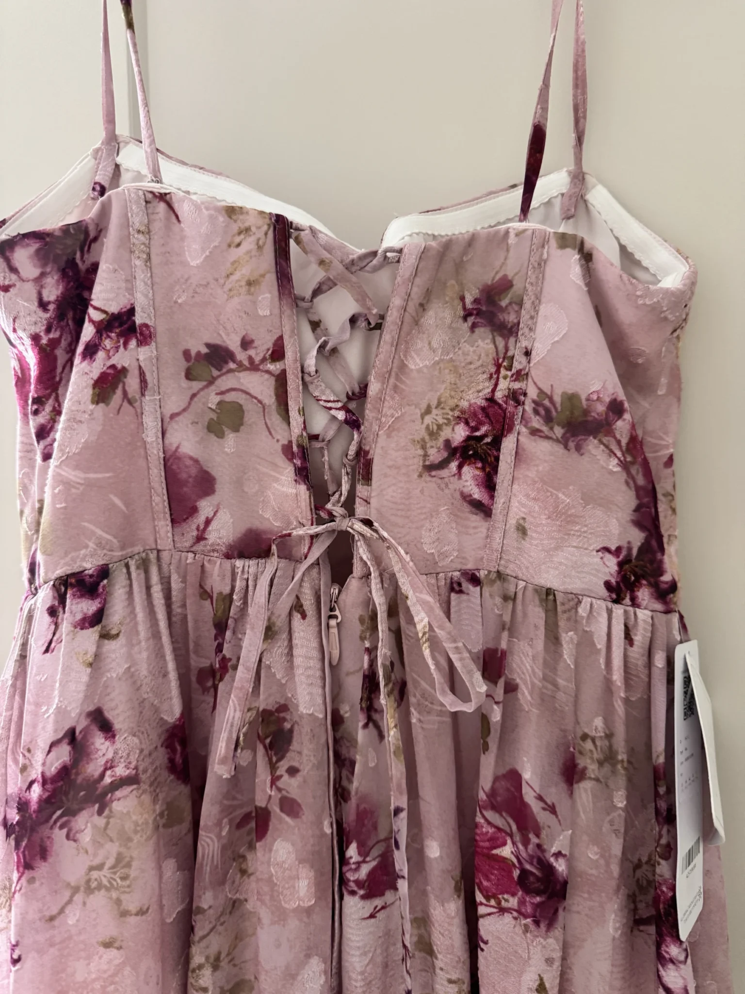Image for New floral pink midi-length dress (Azazie)
