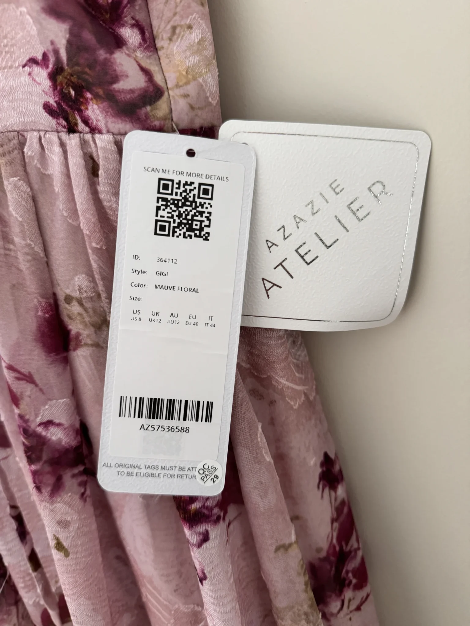 Image for New floral pink midi-length dress (Azazie)