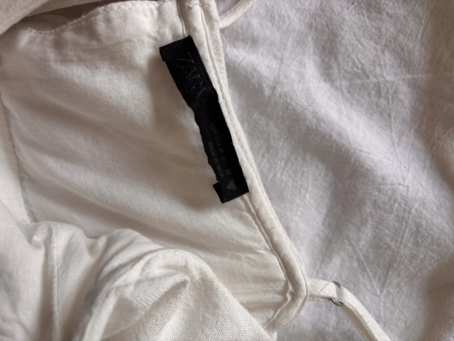 Image for Zara linen dress with embroidery