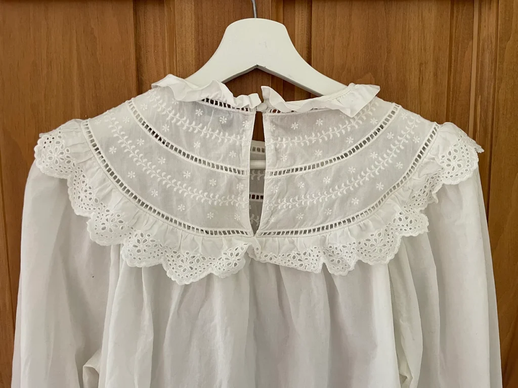 Image for White blouse in lightweight cotton with embroidery by Other Stories