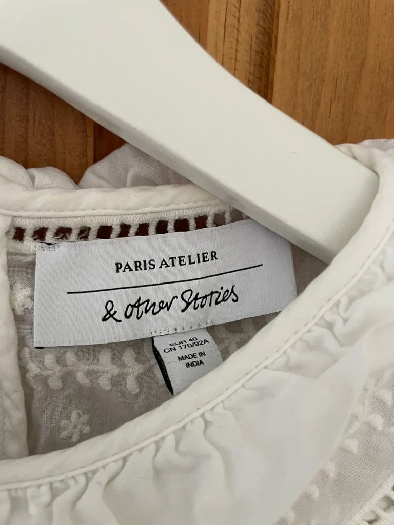 Image for White blouse in lightweight cotton with embroidery by Other Stories