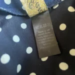 Thumbnail for Vintage navy blue short jumpsuit with white polka dots