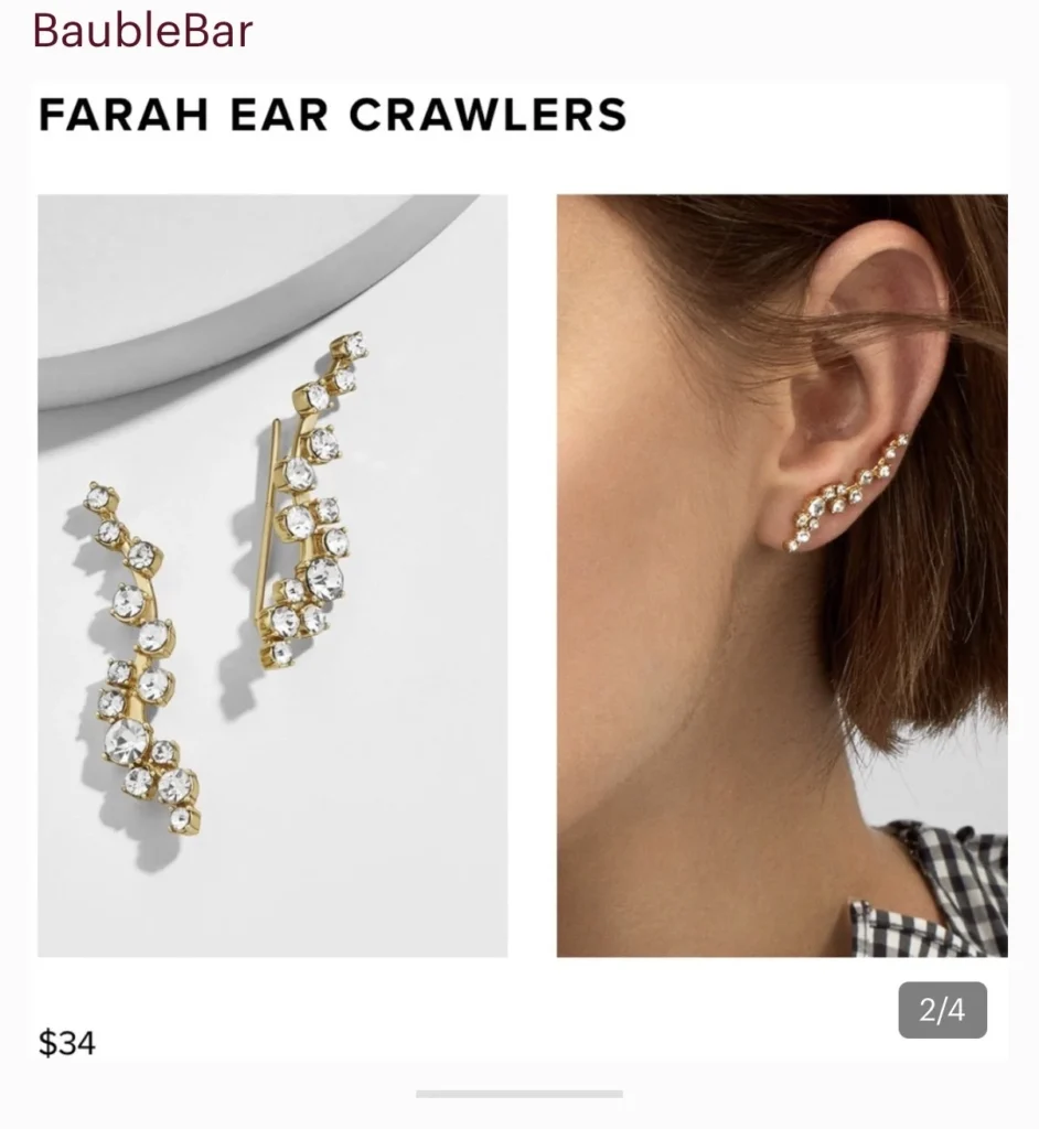 Image for Boucles d’oreilles grimpantes neuves