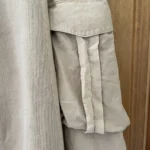 Thumbnail for Jupe cargo beige à poches latérales et empiècements de tissus