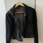 Featured thumbnail for Veste en jean noire à capuche de marque Streetwear Society