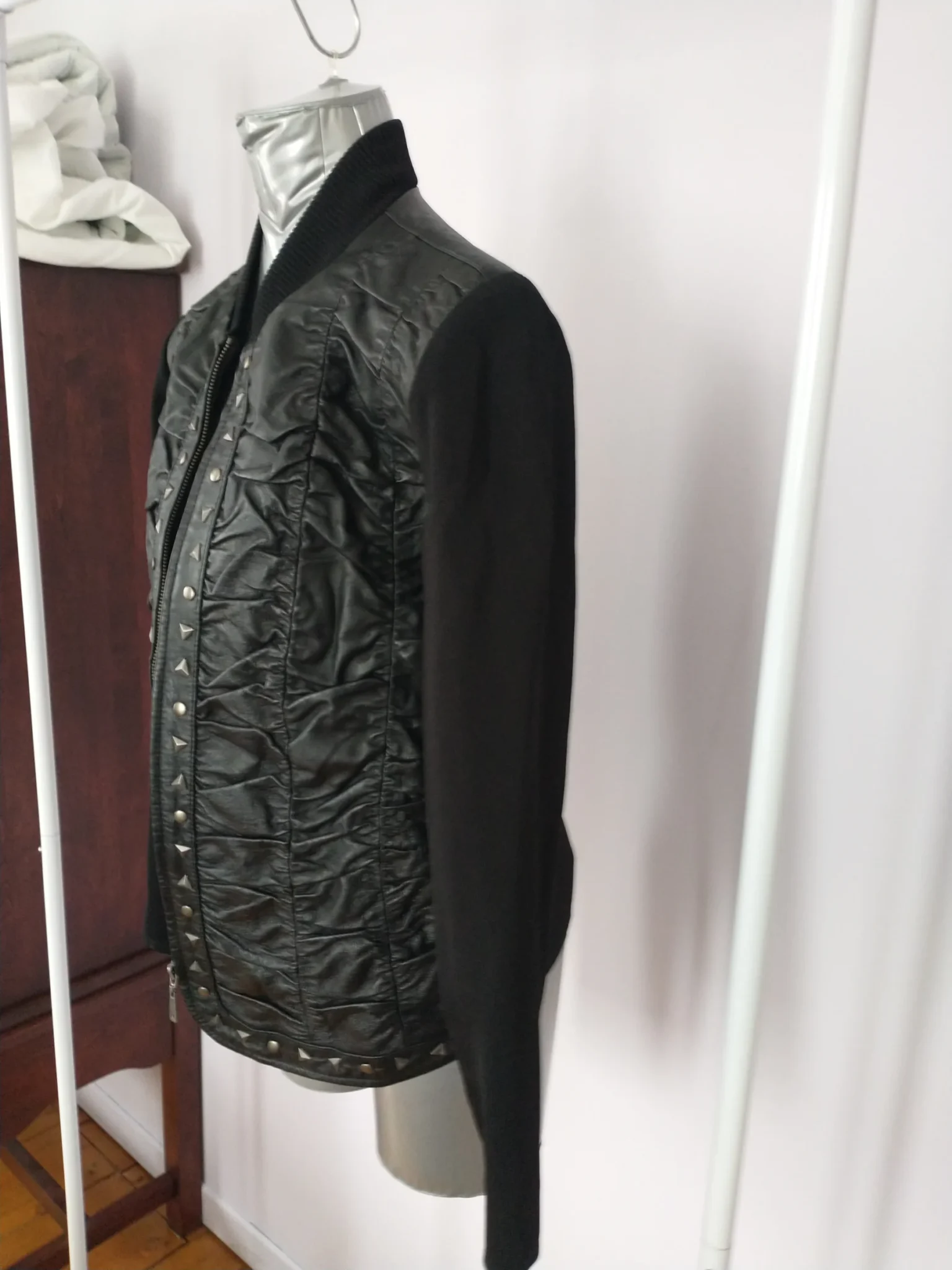 Image for Veste tissu-faux cuir