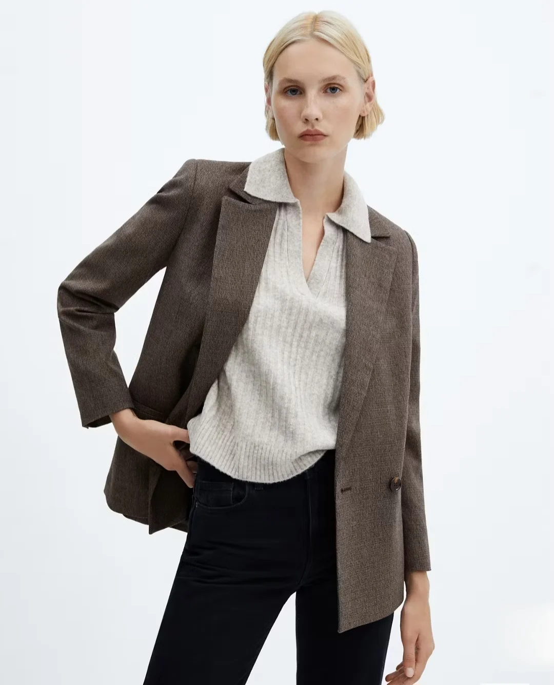 ✨️BAISSE DE PRIX! 🌷 Blazer chocolat  - Mango Mango seconde main