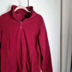Thumbnail for Medium burgundy fleece jacket