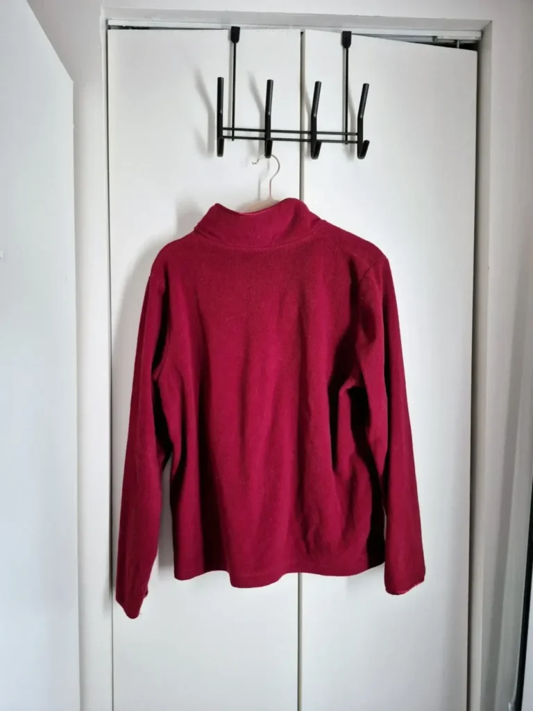 Image for Medium burgundy fleece jacket