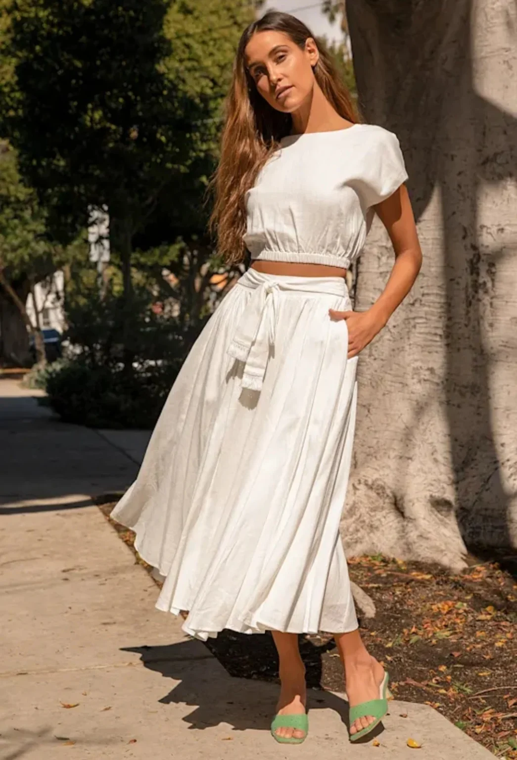 Image for 🌷Jupe midi blanche - Lulu's
