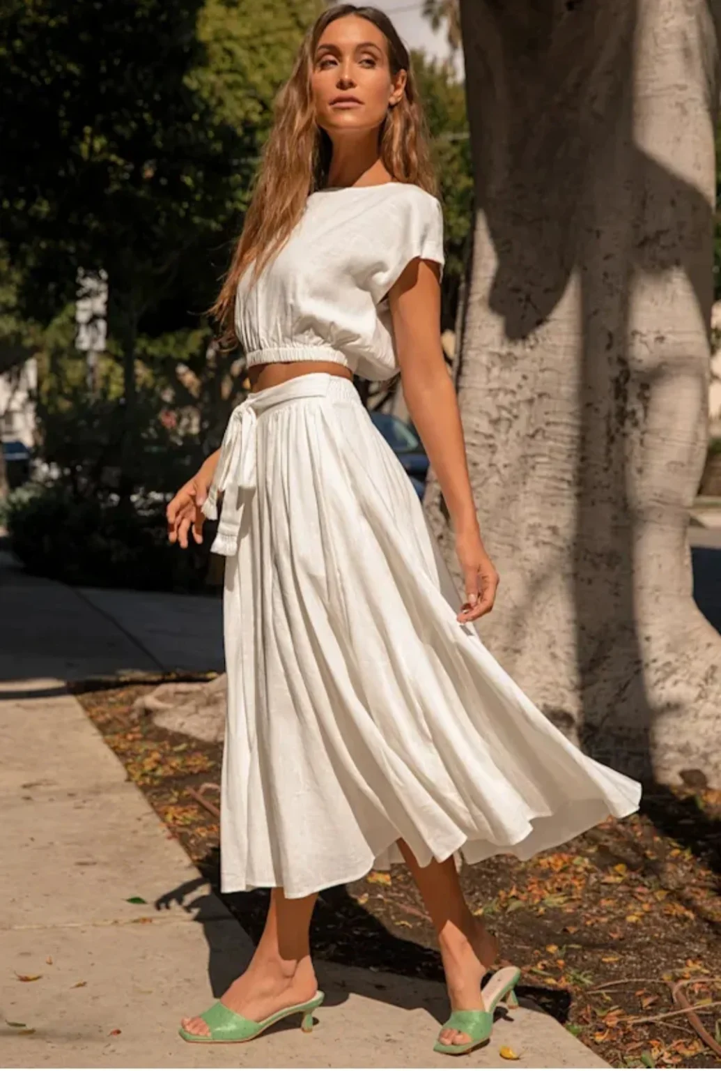 Image for 🌷Jupe midi blanche - Lulu's