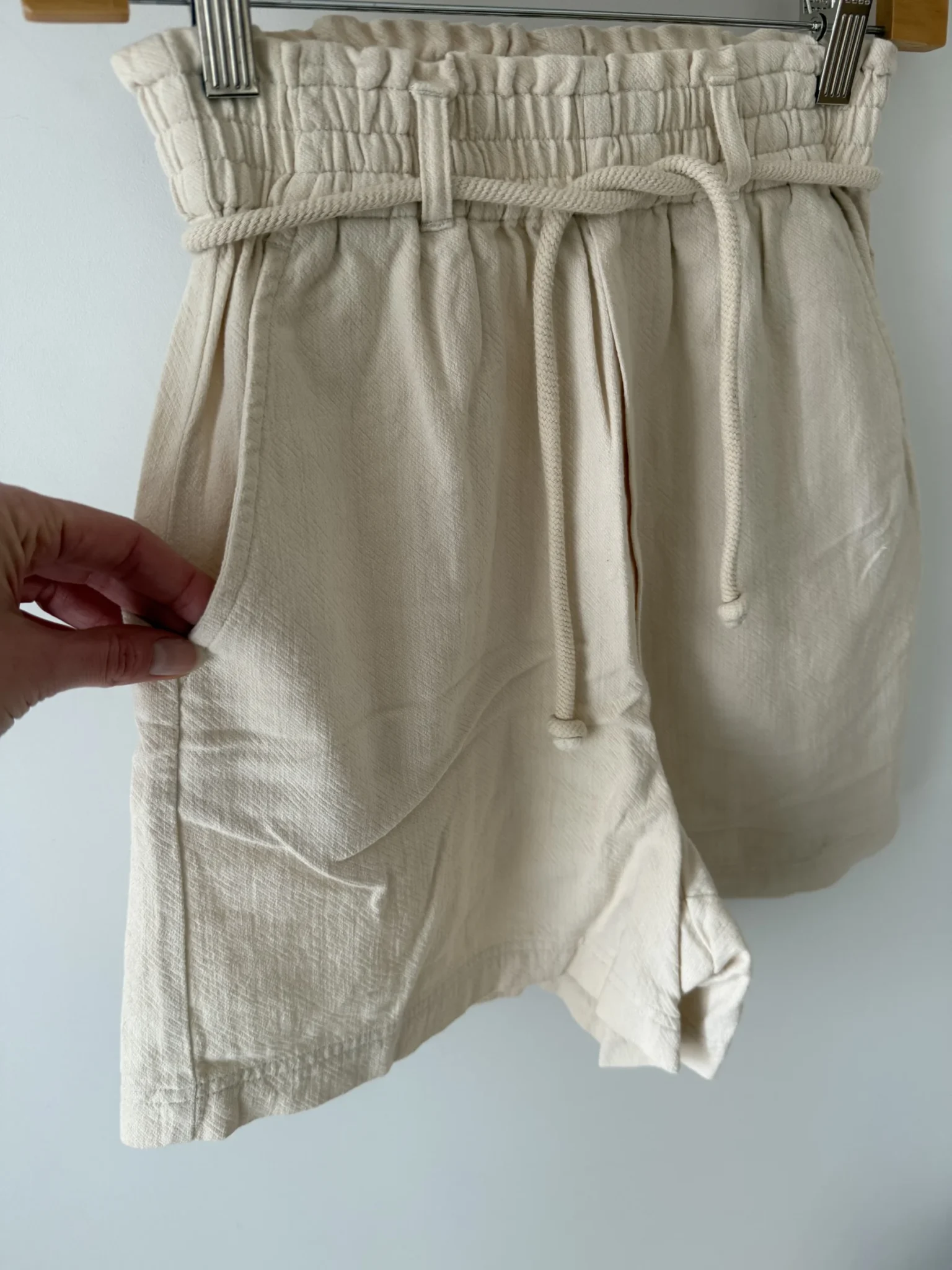 Image for Short écru en Coton Taille Haute Gentle Fawn