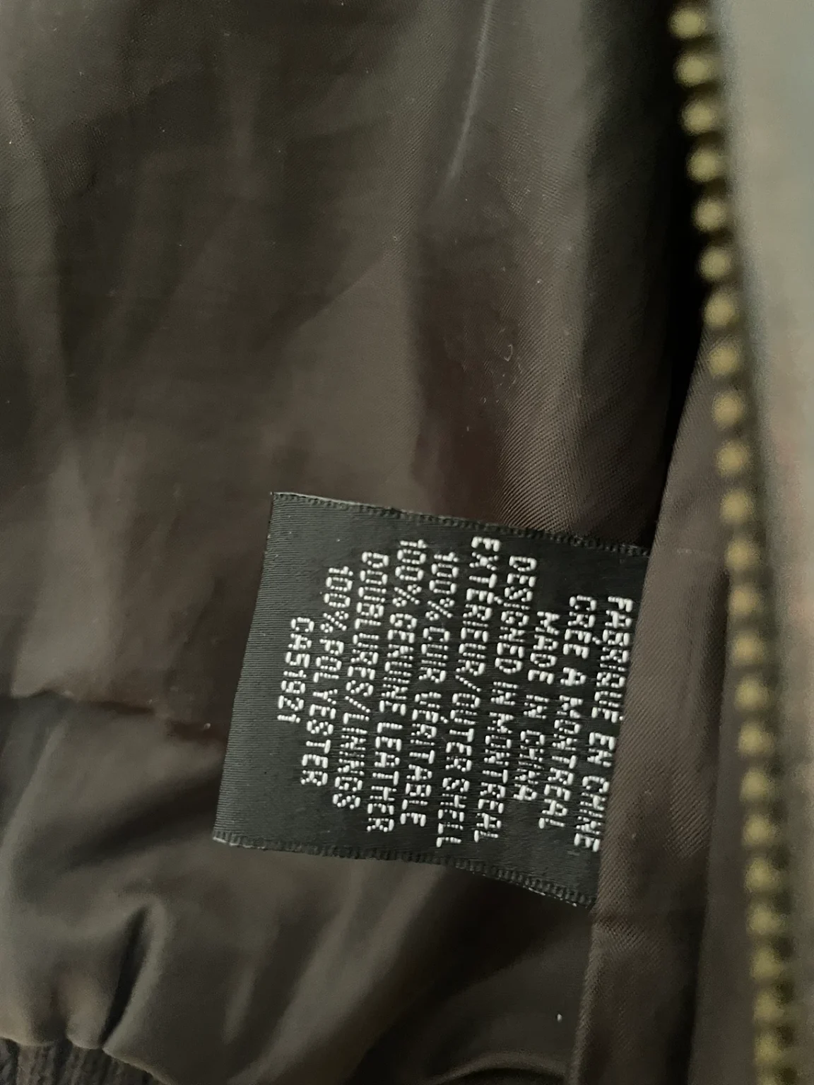 Image for Genuine leather jacket - Quebec design - Station 8a