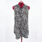Thumbnail for 🐆 NWD Blouse Tunique Sans Manches à Imprimé Léopard (Taille S)