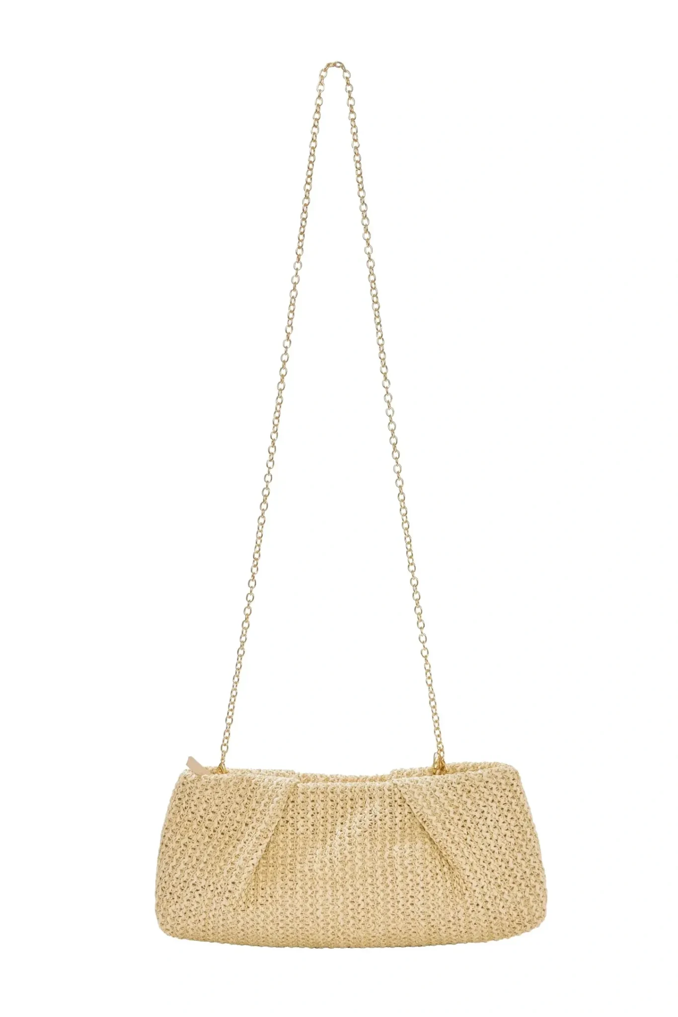 Image for Sac pochette/bandoulière en raphia "Capittana"