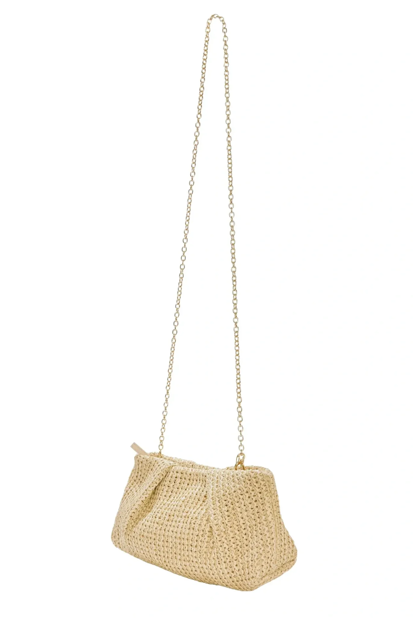 Image for Sac pochette/bandoulière en raphia "Capittana"