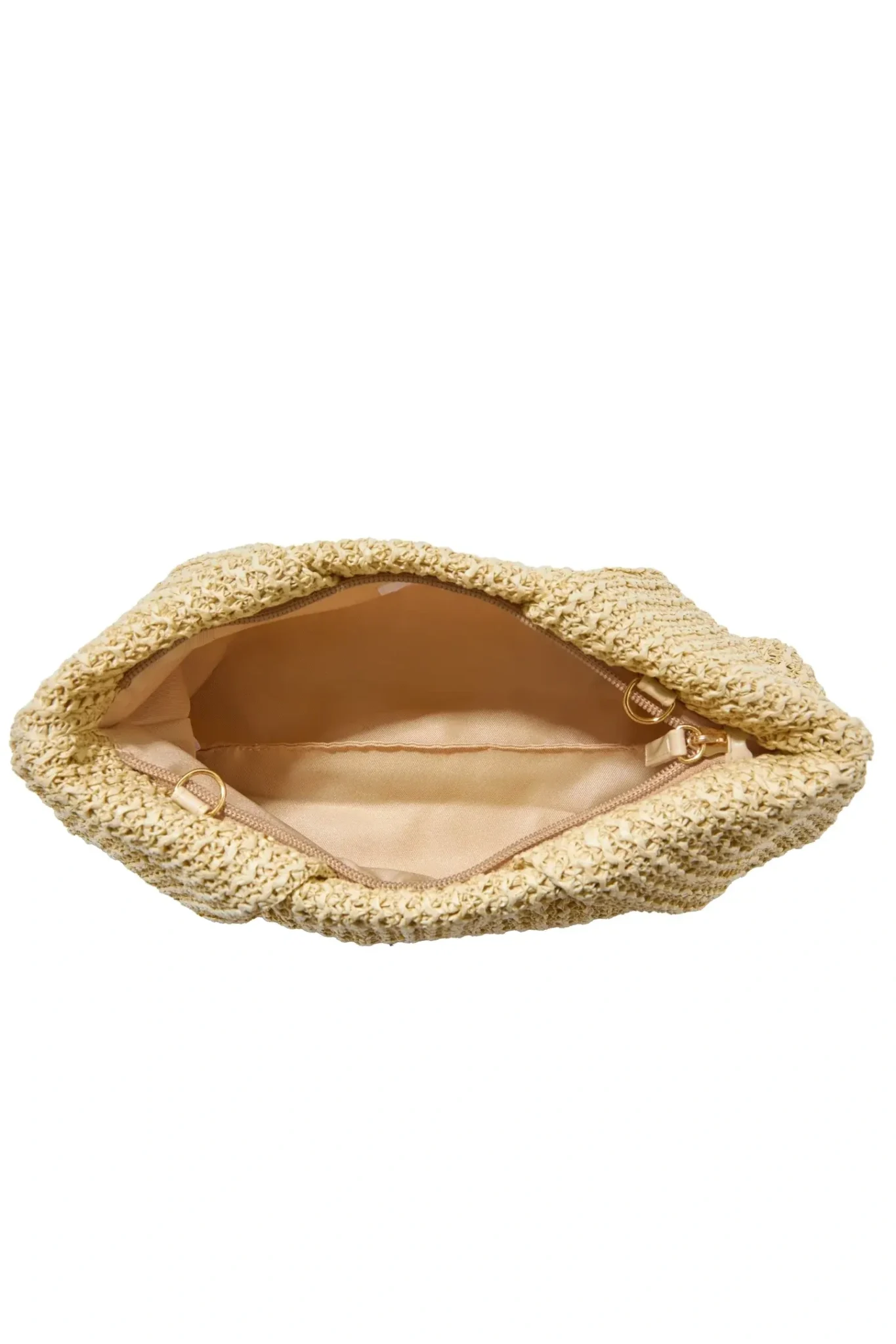Image for Sac pochette/bandoulière en raphia "Capittana"