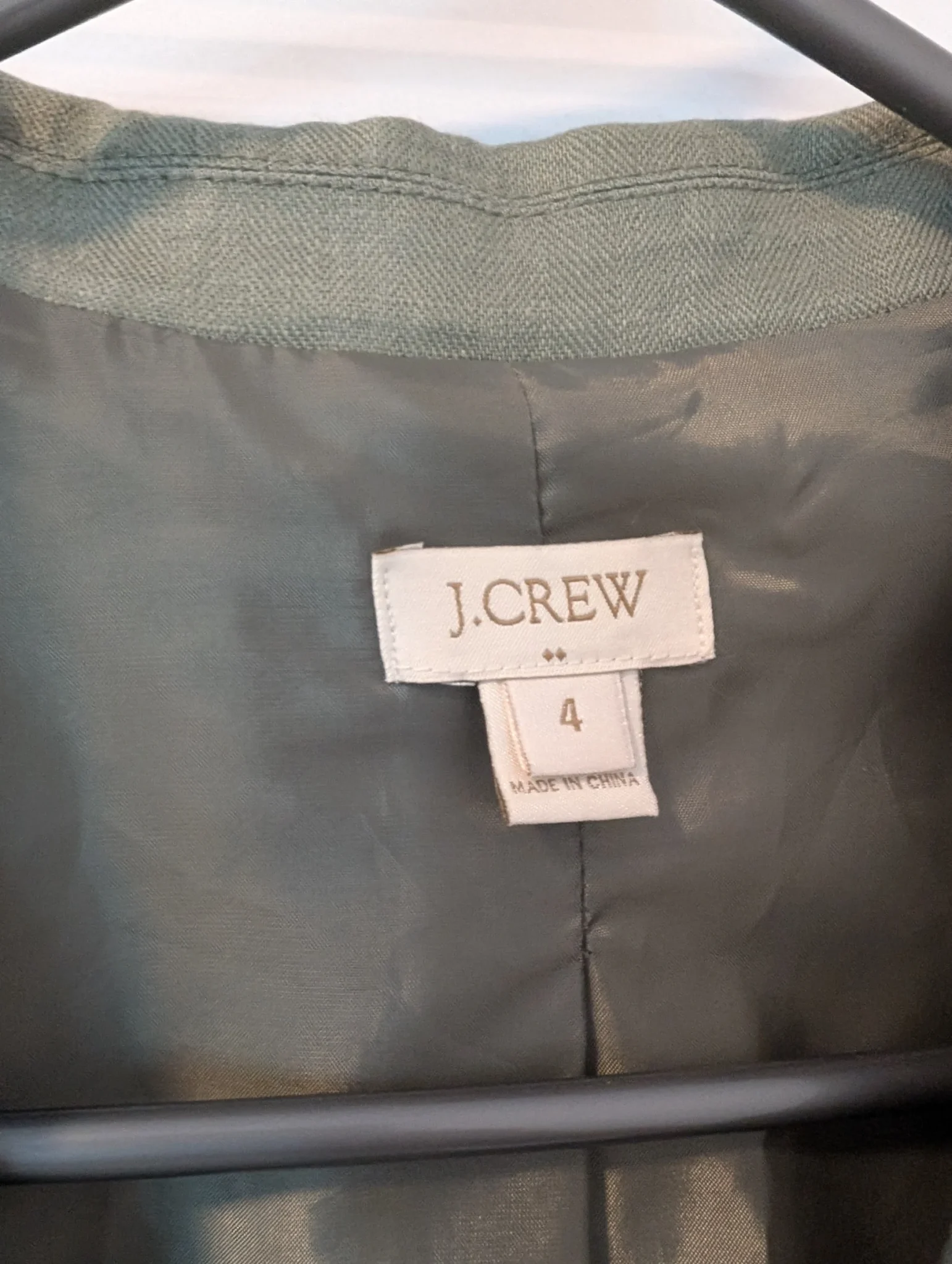 Image for J Crew/Veston en lin Sz 4