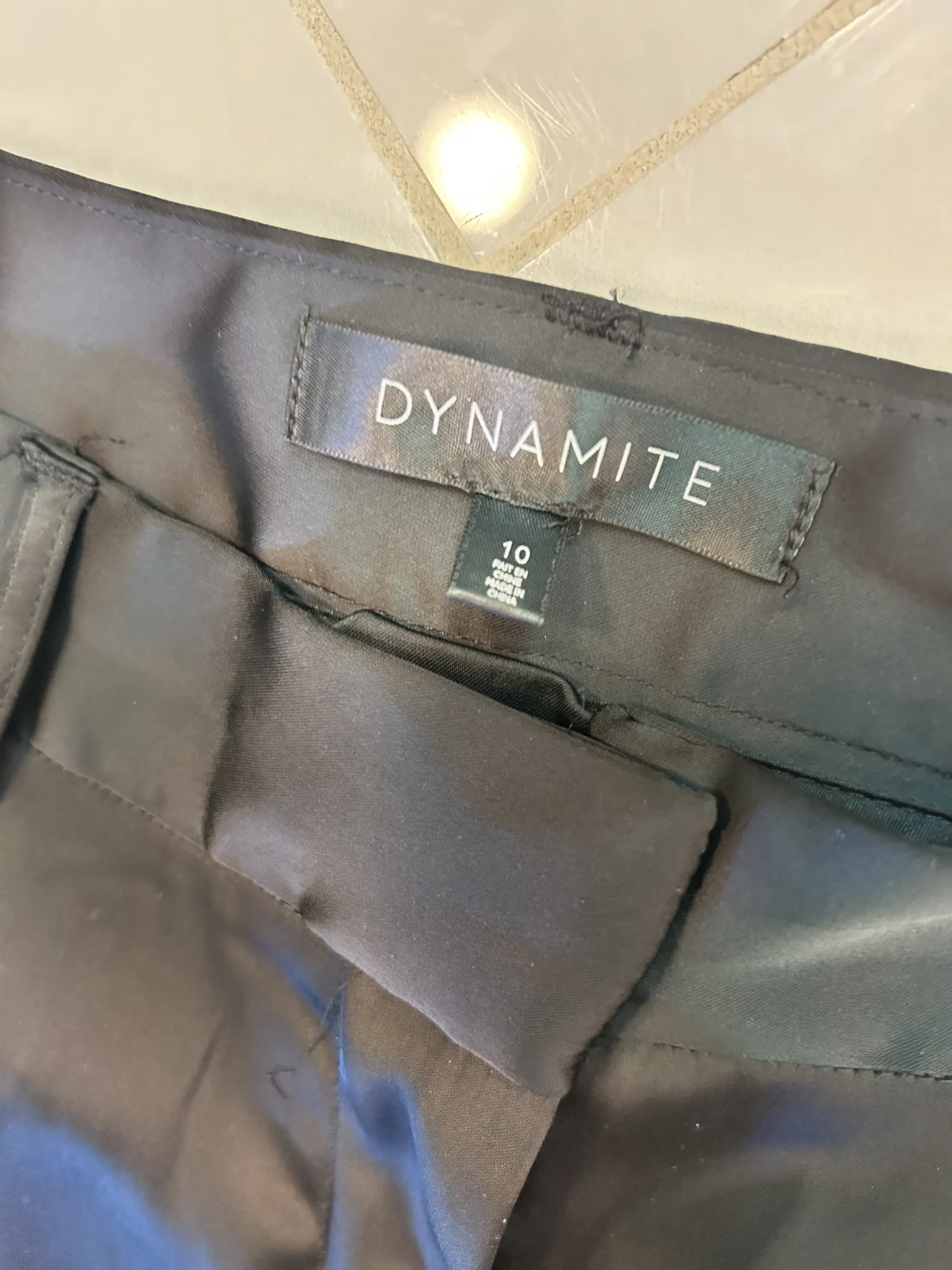 Image for Pantalon satin noir Dynamite