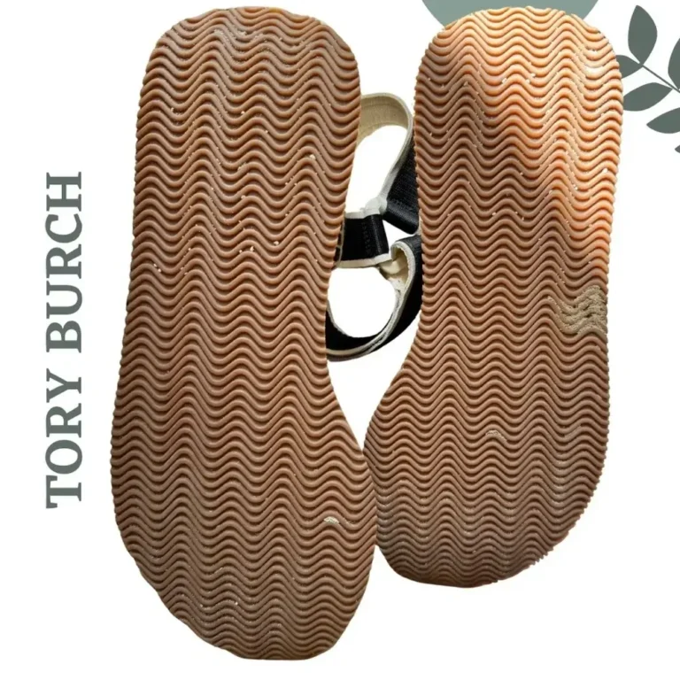 Image for Sandales espadrilles à plateforme Tory Burch noires, blanches et beiges, fermeture velcro, pointure 10