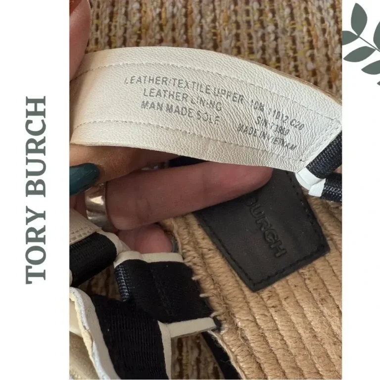 Image for Sandales espadrilles à plateforme Tory Burch noires, blanches et beiges, fermeture velcro, pointure 10
