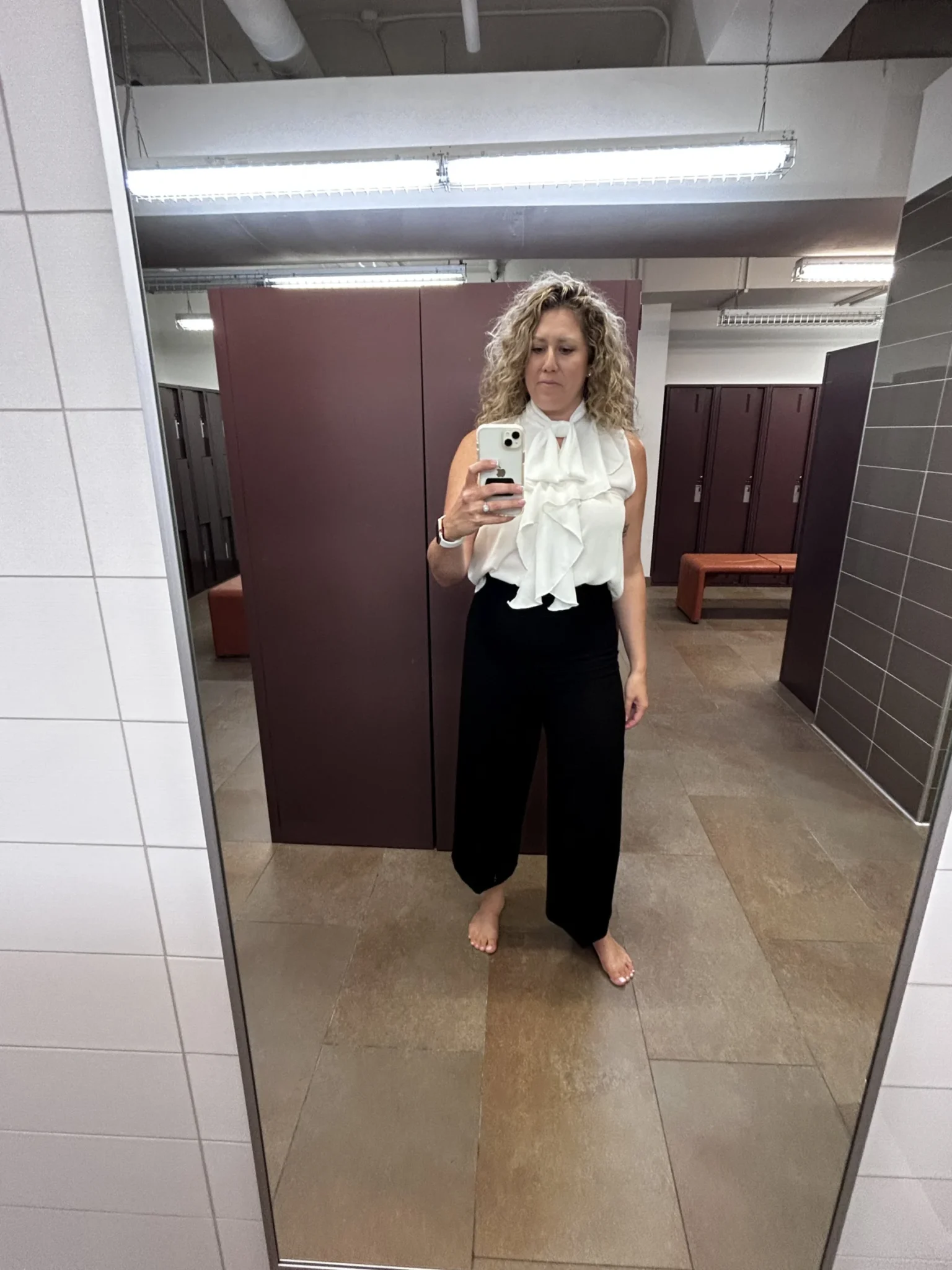 Image for Pantalon propre taille haute noir