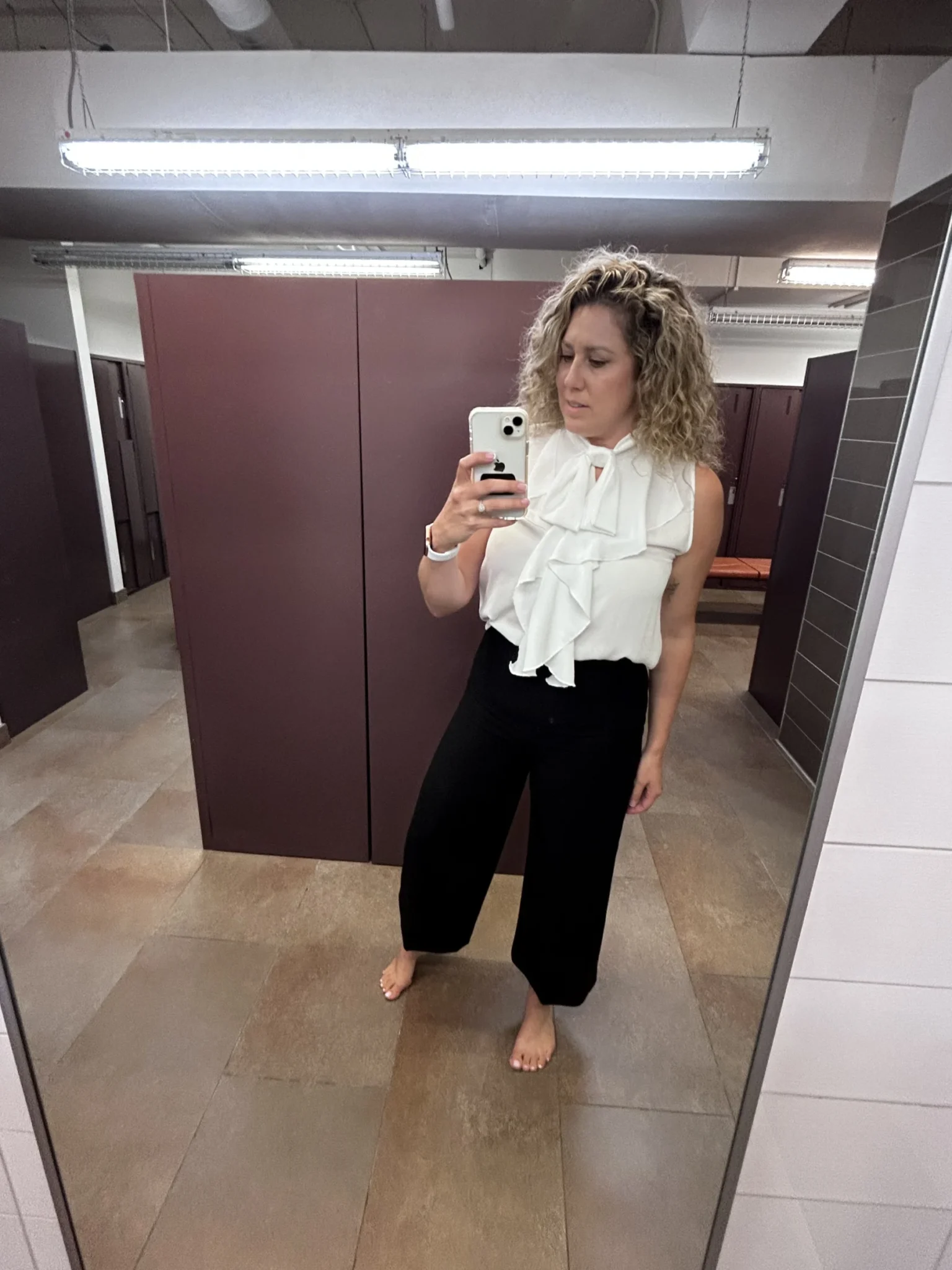 Image for Pantalon propre taille haute noir