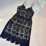 Featured thumbnail for Robe bleue marine et beige Véronique Moda