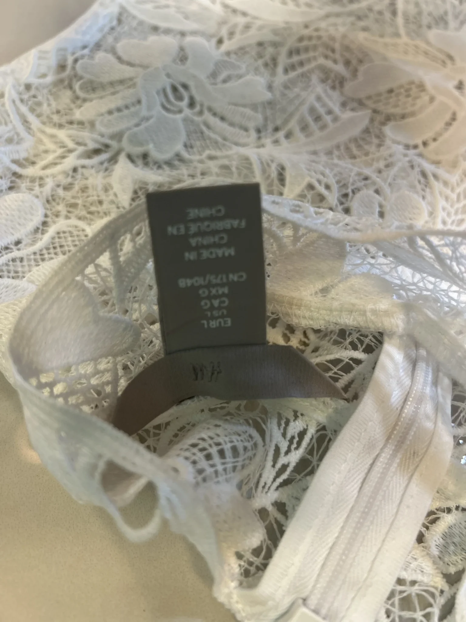 Image for Haut sans manche dentelle blanc
